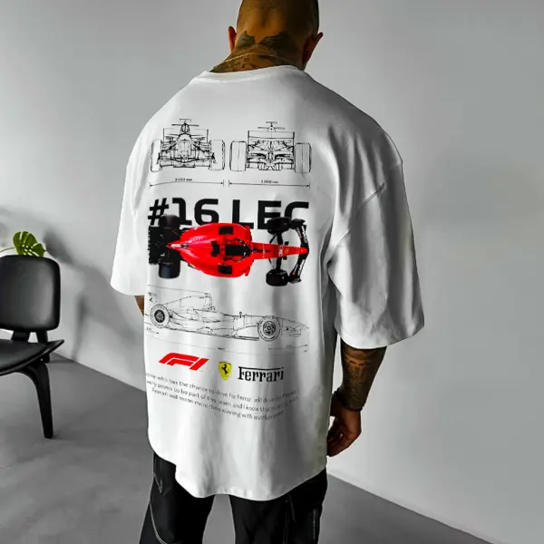 Racing Car Graphic T-Shirt For Men - Perfect For Motorsport Enthusiasts - Ootdyouth.com 
