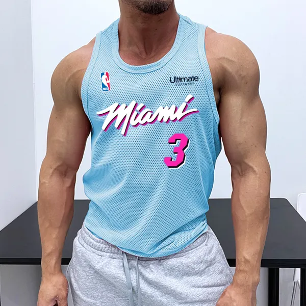 Casual Basketball Alphabet Number Printed Tank Top - Ootdyouth.com 