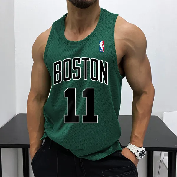 Commemorative Basketball Lettering Print Vest - Ootdyouth.com 
