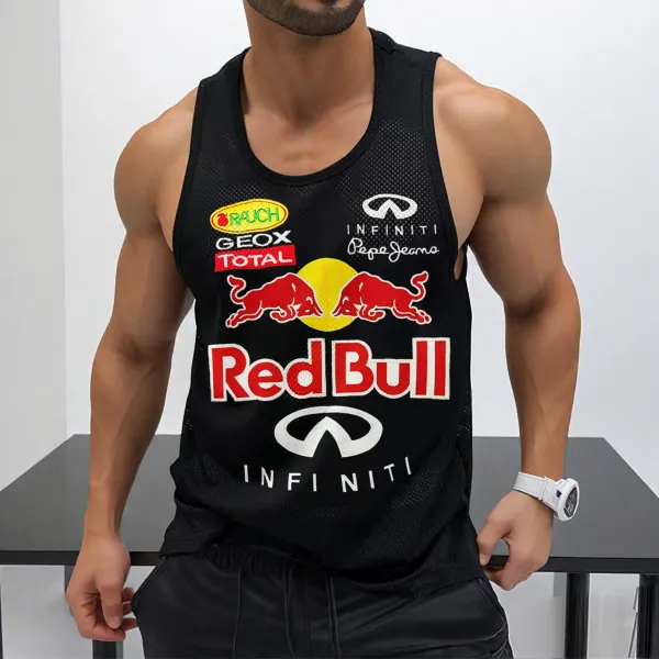 Men's Casual Football Print Mesh Vest Quick-drying Sports Vest - Ootdyouth.com 