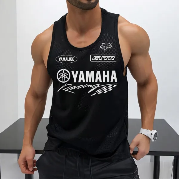 Men's Casual Racing Printed Mesh Vest Quick Dry Sports Vest - Ootdyouth.com 