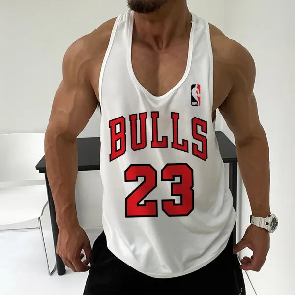 Fitness Basketball Lettering Print Vest - Ootdyouth.com 