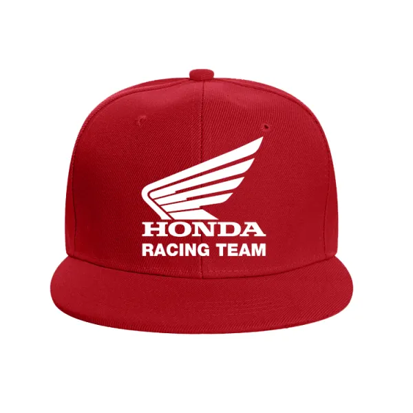 Racing Print Flat Brim Hats For Men And Women Motorcycle Print Baseball Caps Trucker Hats - Ootdyouth.com 