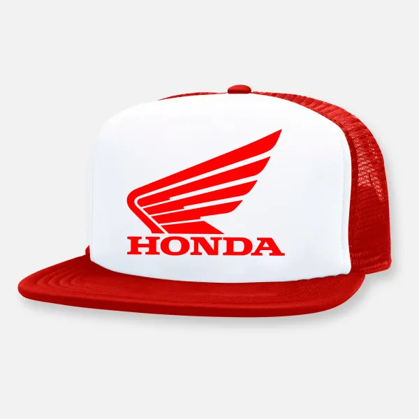 Racing Print Flat Brim Mesh Caps For Men And Women Motorcycle Print Baseball Caps Trucker Caps - Ootdyouth.com 