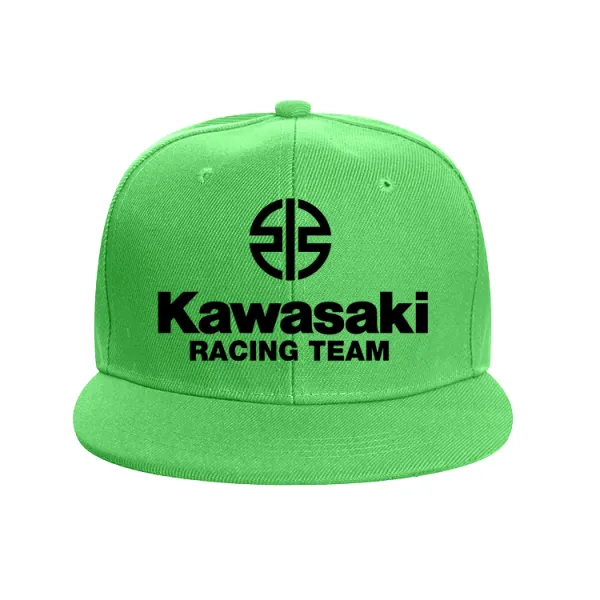 Racing Print Flat Brim Hats For Men And Women Motorcycle Print Baseball Caps Trucker Hats - Ootdyouth.com 