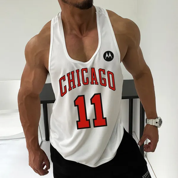 Basketball Lettering Print Vest - Ootdyouth.com 