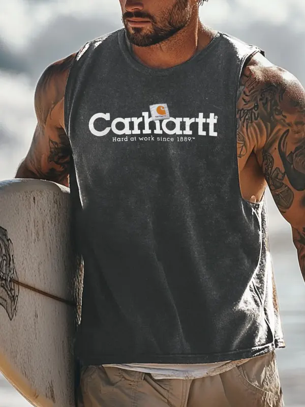 Carhartt Men's Vintage Surfing Print Tank Top - Menbarn.com 