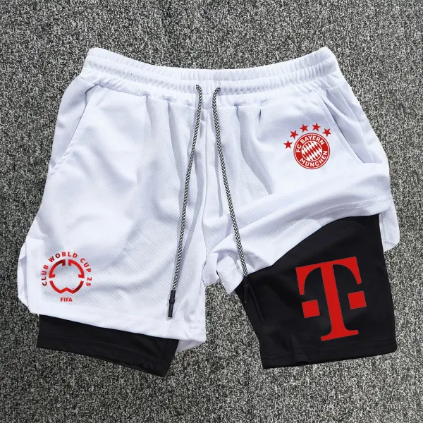 Casual Football Print Training Shorts - Ootdyouth.com 