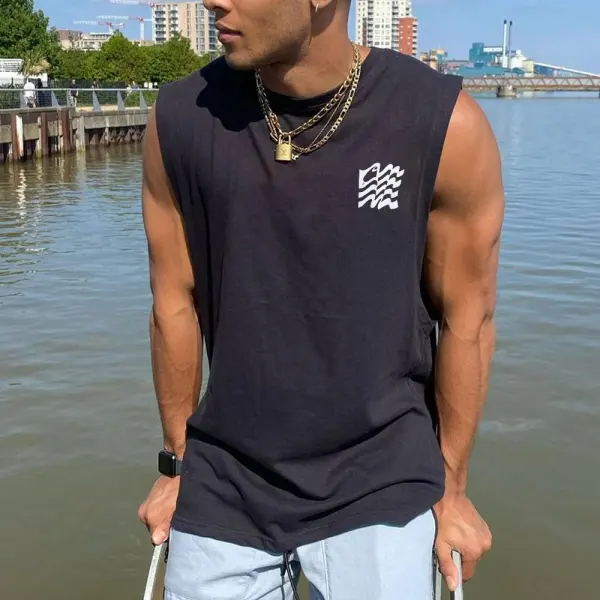 Men's Retro Simple Vest - Ootdyouth.com 