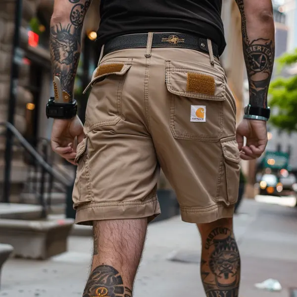 Men's Cargo Shorts With Multi-Pockets And Adjustable Waistband - Wayrates.com 