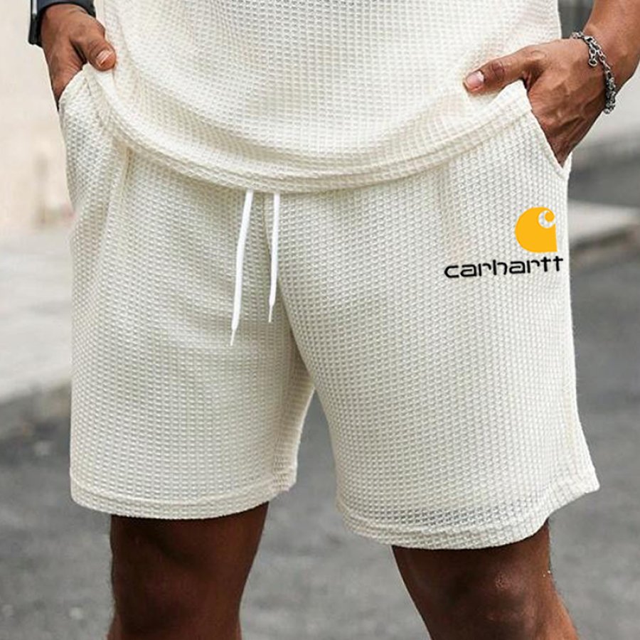 

Men's Vintage Waffle Knit Shorts White