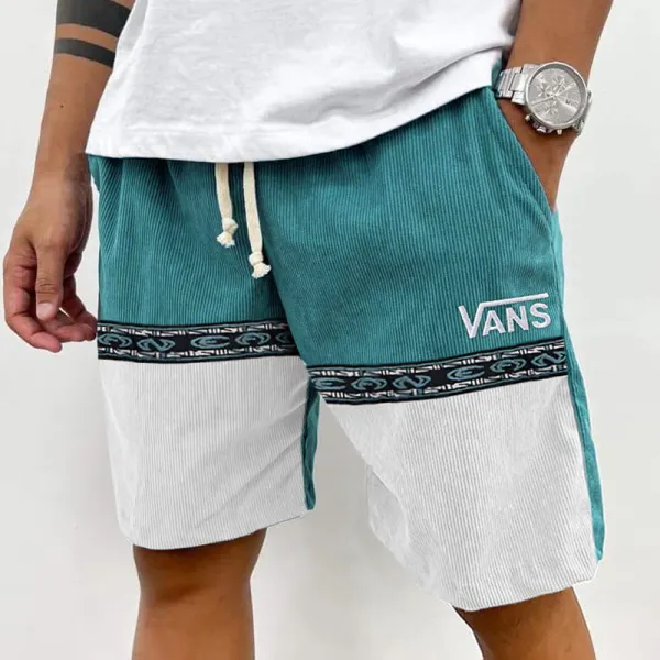 Outdoor Men's Casual Printed Corduroy Shorts - Ootdyouth.com 