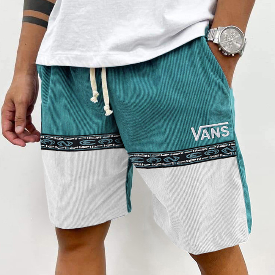 

Outdoor Men's Casual Printed Corduroy Shorts