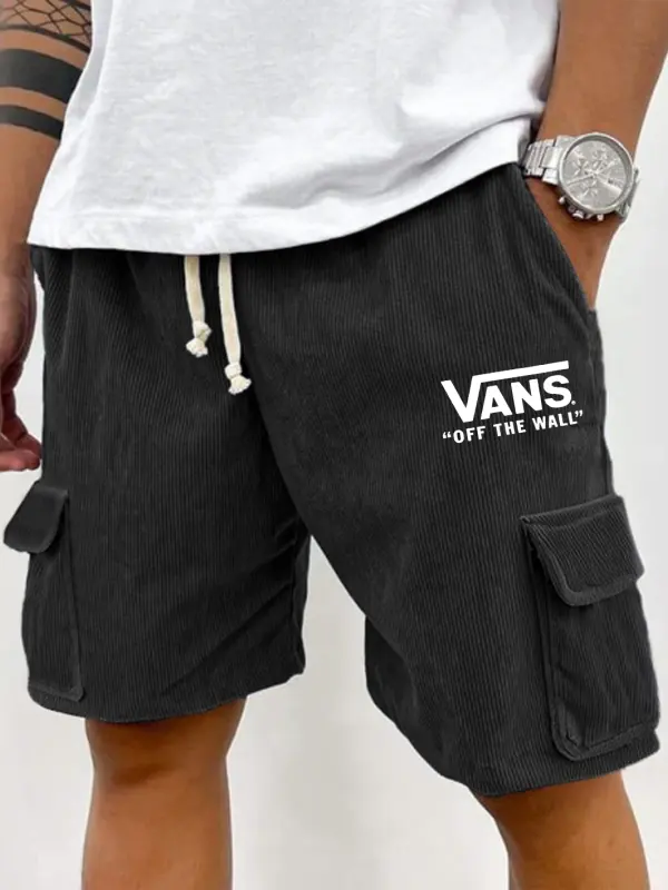 Vans Men's Outdoor Corduroy Surf Shorts Pocket Casual Boardshorts - Menwyx.com 