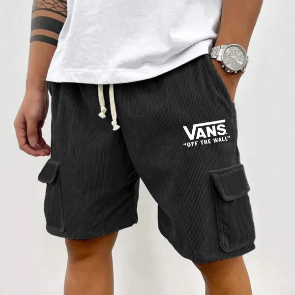 Men's Vintage Outdoor Corduroy Surf Pocket Casual Cargo Shorts Boardshorts - Ootdyouth.com 