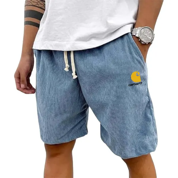 Men's Vintage Outdoor Corduroy Surf Pocket Casual Shorts Boardshorts - Ootdyouth.com 