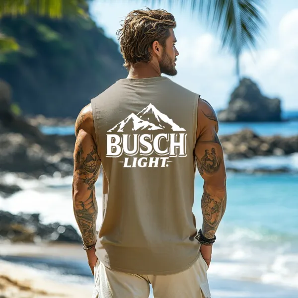 Mens Beach Outdoor Vintage Graphic Tank Top - Ootdyouth.com 