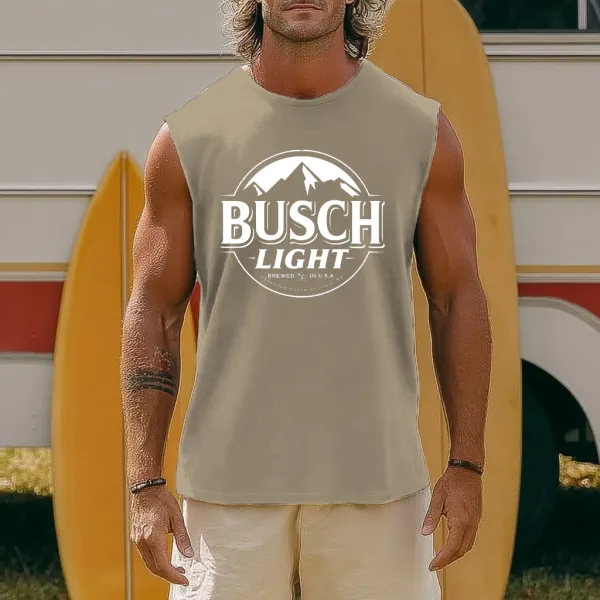 Mens Beach Vintage Graphic Tank Top - Ootdyouth.com 