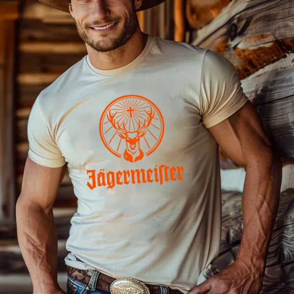 Casual Cowboy Tee With Honeybee Graphic Design - Ootdyouth.com 