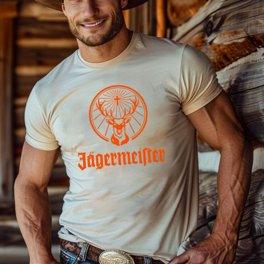 

Casual Cowboy Tee With Honeybee Graphic Design