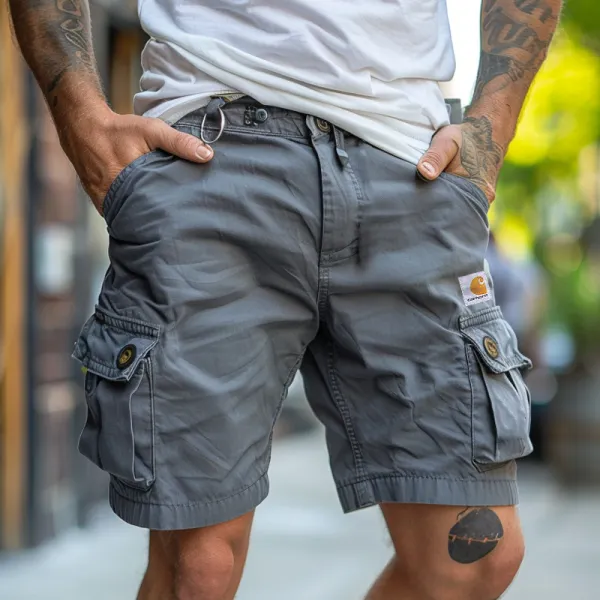 Men's Cargo Shorts With Multi-Pockets And Adjustable Waistband For Summer Outdoors - Ootdyouth.com 