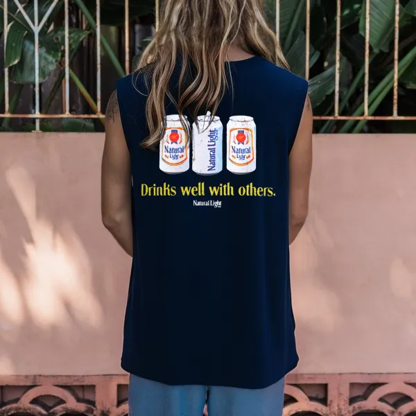 Mens Beach Vintage Fun Graphic Tank Top - Ootdyouth.com 