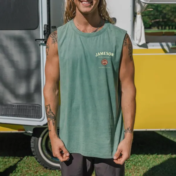 Casual Retro Beer Brand Vest - Ootdyouth.com 