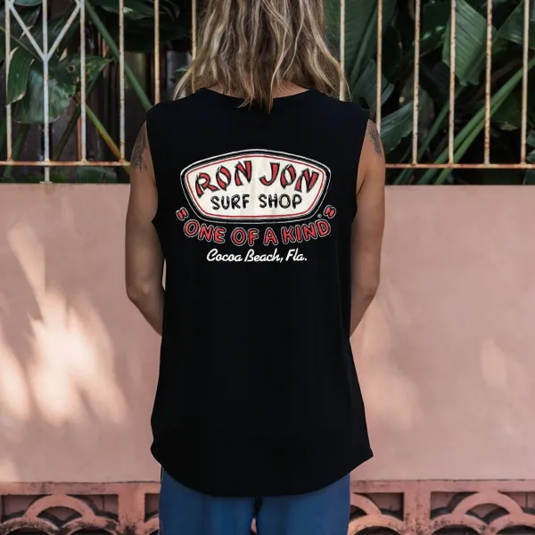 Mens Unique Surf Shop Graphic Tank Top - Ootdyouth.com 