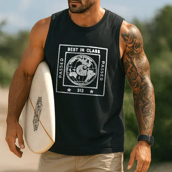 Best In Class Graphic Tank Top For Men - Perfect For Summer Outdoors - Ootdyouth.com 
