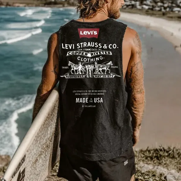 Lettering Outdoor Retro Vest - Ootdyouth.com 