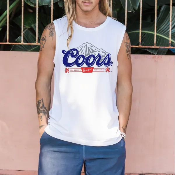 Mens Beach Vintage Classic Graphic Tank Top - Ootdyouth.com 