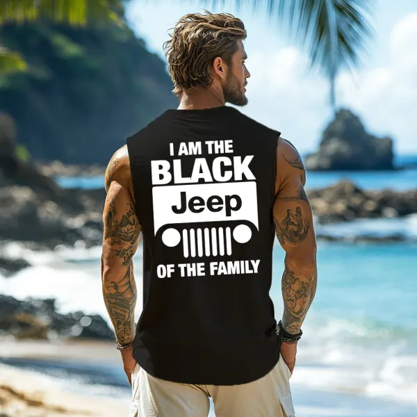 Men's Outdoor Retro Lettering Slogan Tank Top - Ootdyouth.com 