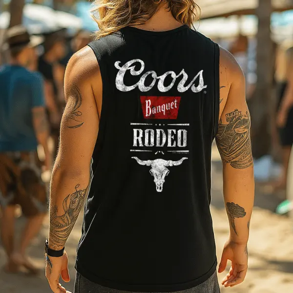 Festival-Ready Graphic Tank Top For Men - Ootdyouth.com 