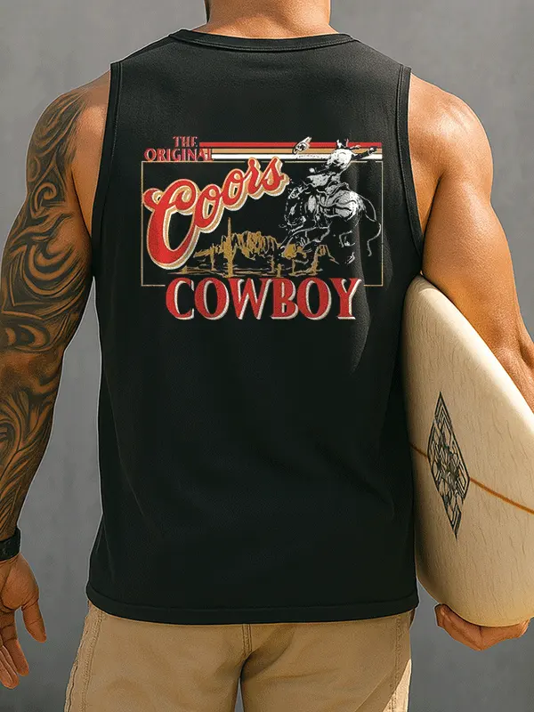 Classic Cowboy Graphic Tank Top For Men - Perfect For Summer Outdoors - Wantbright.com 