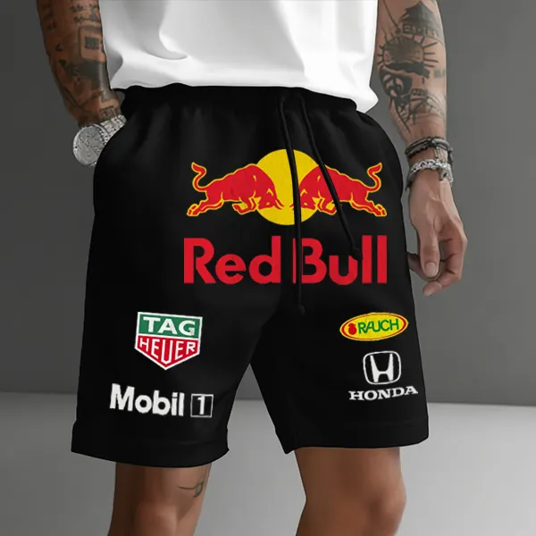 Men's Loose Casual Sports Racing Sweatshirt Shorts - Ootdyouth.com 