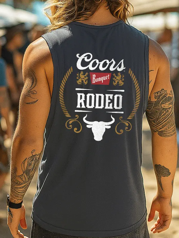 Rodeo-Themed Graphic Tank Top For Festivals And Outdoor Events - Wantbright.com 