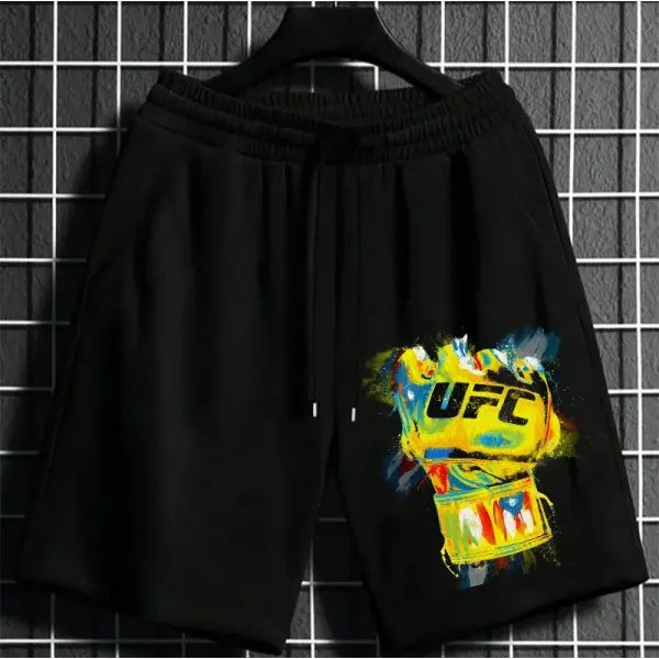 Loose Shorts For Fitness And Sports Ultimate Fighting Print Shorts - Ootdyouth.com 