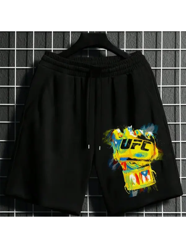 Loose Shorts For Fitness And Sports Ultimate Fighting Print Shorts - Ootdmw.com 