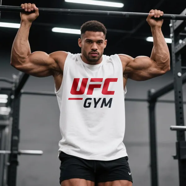 Oversized Loose And Comfortable Breathable Vest Fitness Sports Ultimate Fighting Print Sleeveless T-shirt - Ootdyouth.com 