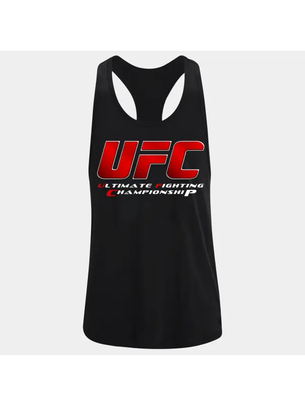 Oversized Loose Racerback Vest Fitness Sports Ultimate Fighting Print Vest - Ootdmw.com 