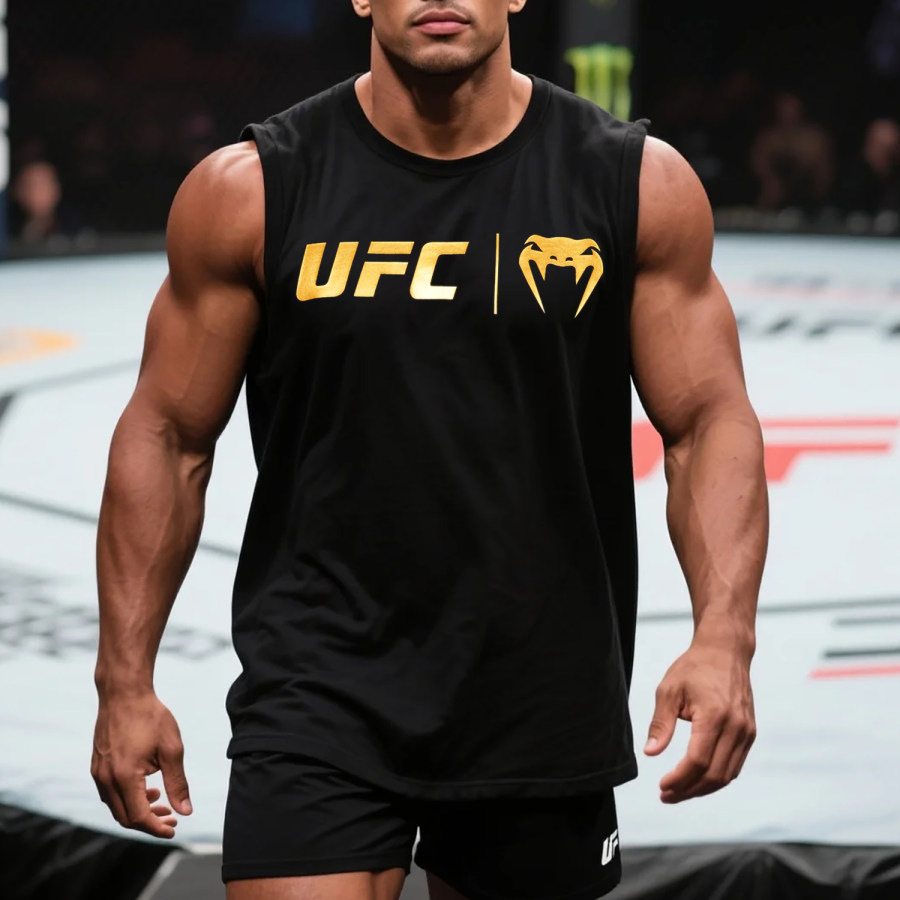

Oversized Loose And Comfortable Breathable Vest Fitness Sports Ultimate Fighting Print Sleeveless T-shirt