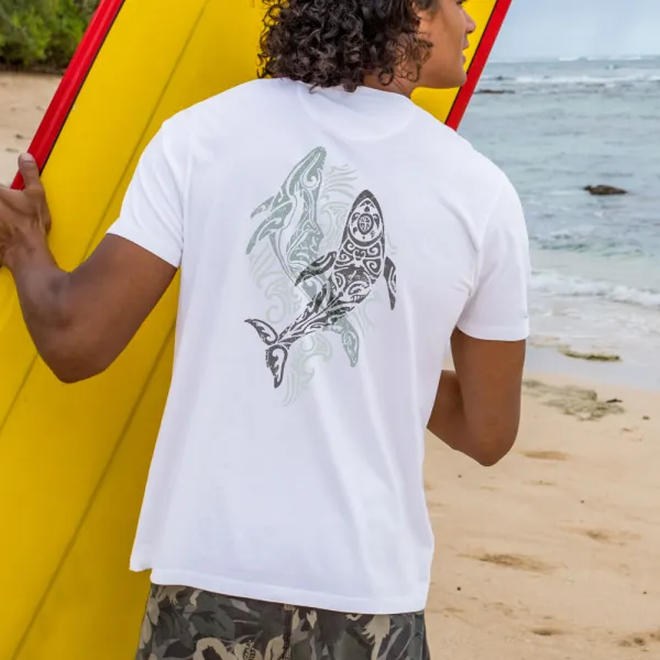 Loose And Comfortable Casual Koholas Printed T-shirt - Ootdyouth.com 