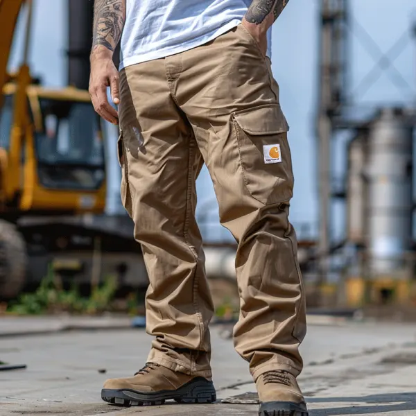 Cargo Work Pants With Multi-Pockets And Durable Design For Outdoor Activities - Ootdyouth.com 
