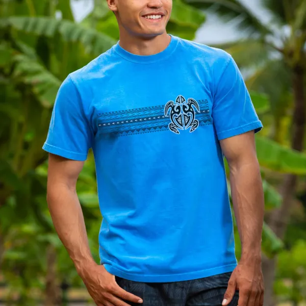 Loose And Comfortable Casual Ehukai Band Printed T-shirt - Ootdyouth.com 