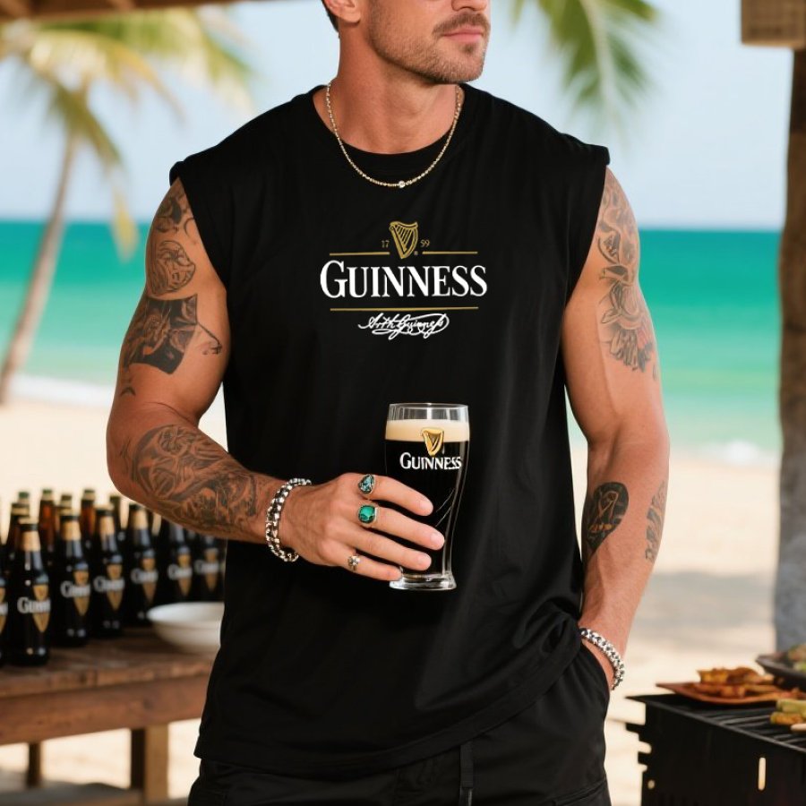 

Men's Casual BBQ Sleeveless T Shirt Tank Top