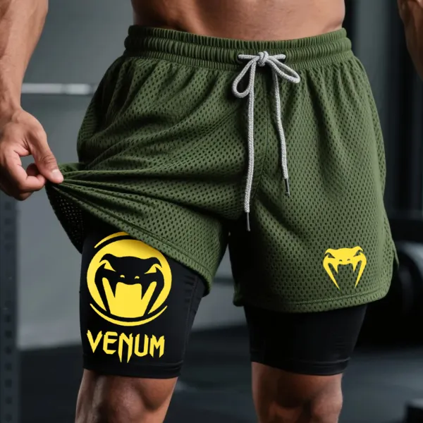 Fitness Double Mesh Shorts Everyday Basic Shorts Ultimate Fighting Double Shorts - Cotosen.chimpone.com 