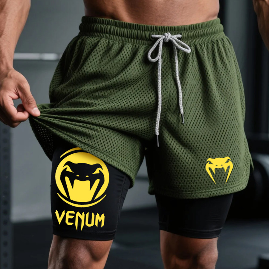 

Fitness Double Mesh Shorts Everyday Basic Shorts Ultimate Fighting Double Shorts