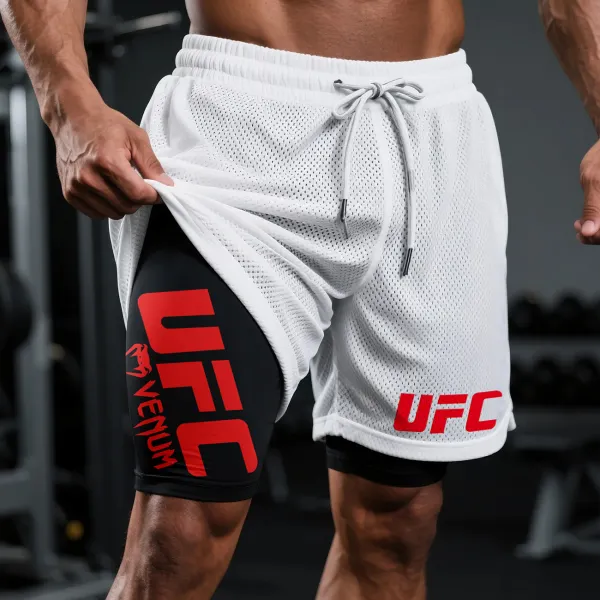 Fitness Double Mesh Shorts Venum UFC Shorts Ultimate Fighting Double Shorts - Wayrates.chimpone.com 