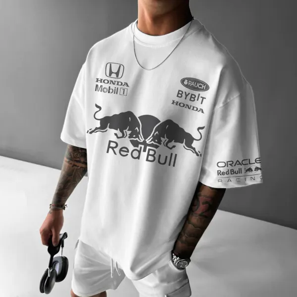Unisex Racing Print Oversized T-Shirt - Ootdyouth.com 