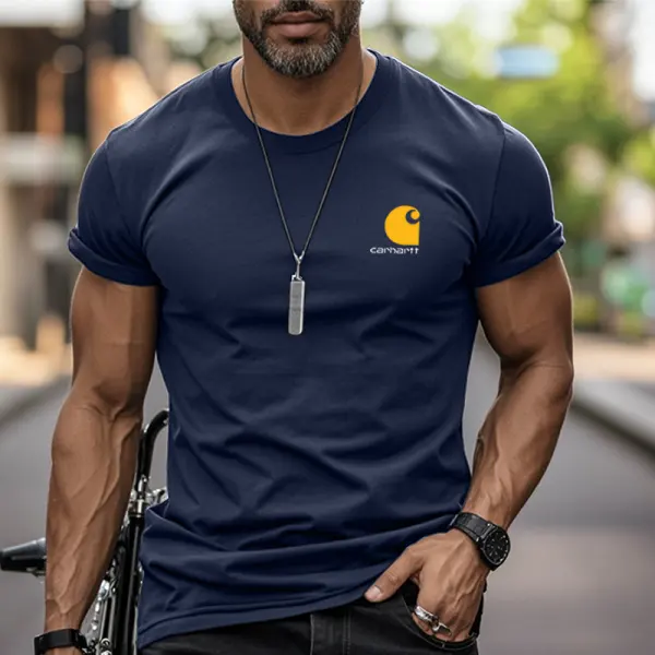 Men's Casual Graphic Print Cotton T Shirt Streetwear - Ootdyouth.com 